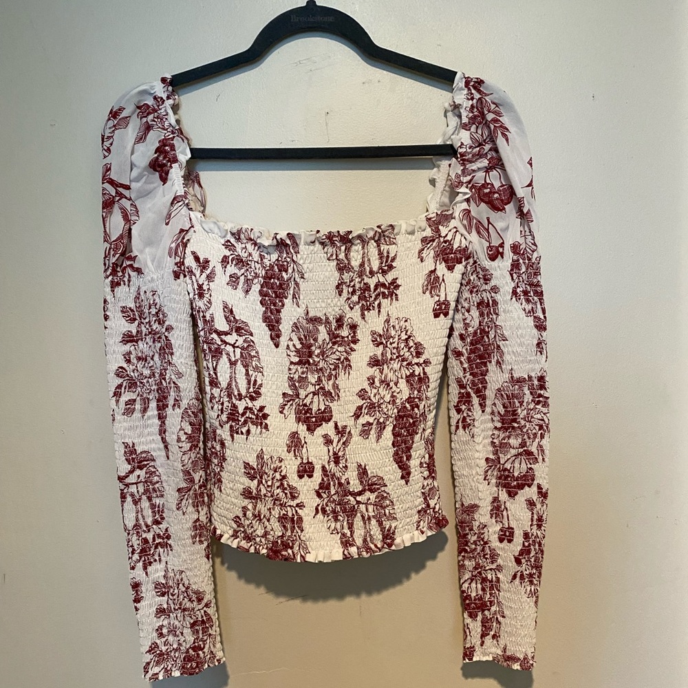 Reformation Top - Red Floral
